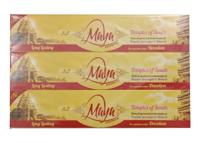 Maya Incense 3In 1 Agarbattis Rs10 | Pack of 12
